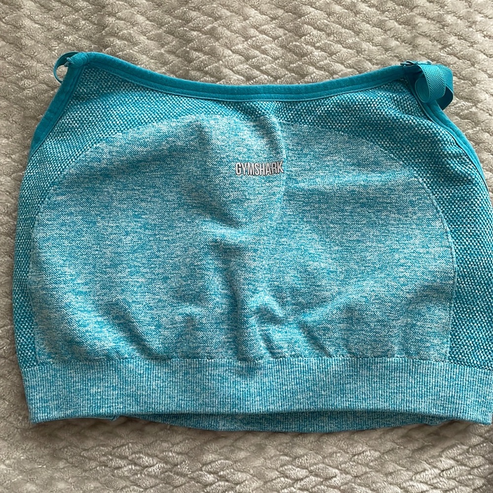 Gym shark sports bra Sz M blue